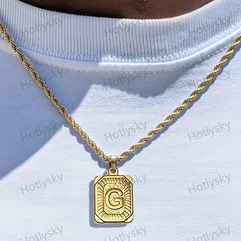 Women's Fashion Pendant Necklace with Initial Letter Option